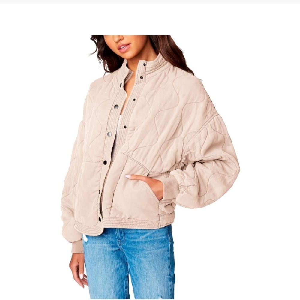 BLANKNYC brown puffer quilted jacket. Size M NWT